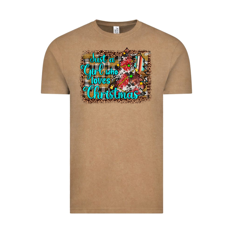 Just A Girl Who Loves Christmas Vintage Tee by JahusDesignShop | Teevron