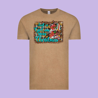 Just A Girl Who Loves Christmas Vintage Tee Designed By Jahusdesignshop