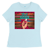 Baby Blue nail boss Ladies Tee - Artiststas