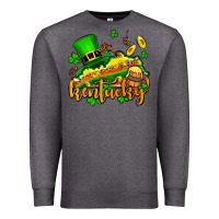 Charcoal Heather St. Patrick's Kentucky map Premium Sweatshirt - OliviaCreatesArt