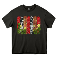 Asphalt cactus cowhide  brushstroke Heavy Core Tee - AdoDesignShop