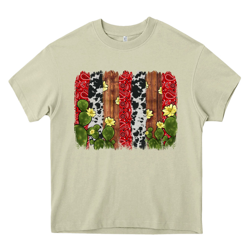 Cactus Cowhide  Brushstroke Heavy Core Tee by AdoDesignShop | Teevron