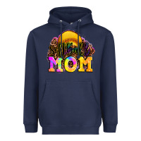 Navy softball mom Heavyweight Hoodie - OliviaCreatesArt