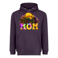 Plum softball mom Heavyweight Hoodie - OliviaCreatesArt