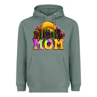 Sage softball mom Heavyweight Hoodie - OliviaCreatesArt