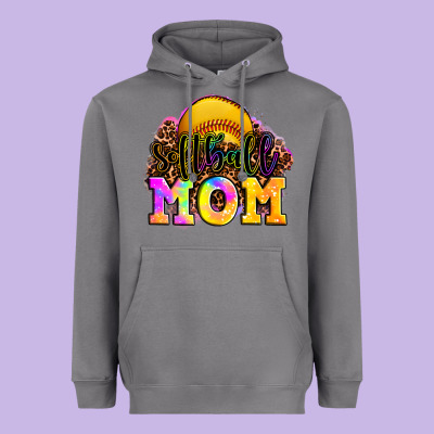 Softball Mom Heavyweight Hoodie Designed By Oliviacreatesart