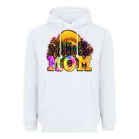 White softball mom Heavyweight Hoodie - OliviaCreatesArt