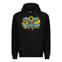 Black Mom of twins sunflower mothers day Premium Hoodie - HowdyJamesFarm