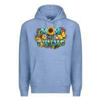 Colony Blue Mom of twins sunflower mothers day Premium Hoodie - HowdyJamesFarm