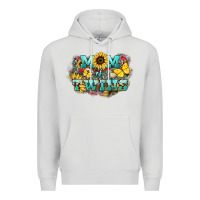 Dove Grey Mom of twins sunflower mothers day Premium Hoodie - HowdyJamesFarm