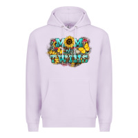 Lilac Mom of twins sunflower mothers day Premium Hoodie - HowdyJamesFarm