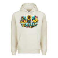 Oatmeal Heather Mom of twins sunflower mothers day Premium Hoodie - HowdyJamesFarm