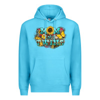 Ocean Blue Mom of twins sunflower mothers day Premium Hoodie - HowdyJamesFarm
