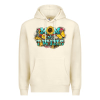 Sandshell Mom of twins sunflower mothers day Premium Hoodie - HowdyJamesFarm