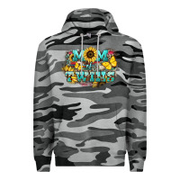 Slate Camo Mom of twins sunflower mothers day Premium Hoodie - HowdyJamesFarm