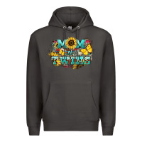 Smoke Mom of twins sunflower mothers day Premium Hoodie - HowdyJamesFarm
