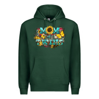Sports Green Mom of twins sunflower mothers day Premium Hoodie - HowdyJamesFarm
