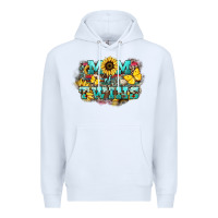 White Mom of twins sunflower mothers day Premium Hoodie - HowdyJamesFarm