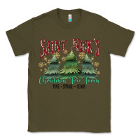 Army Green Saint Nick's Christmas Tree Farm Classic Tee - MaliasSmallBusiness