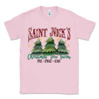 Bubblegum Pink Saint Nick's Christmas Tree Farm Classic Tee - MaliasSmallBusiness