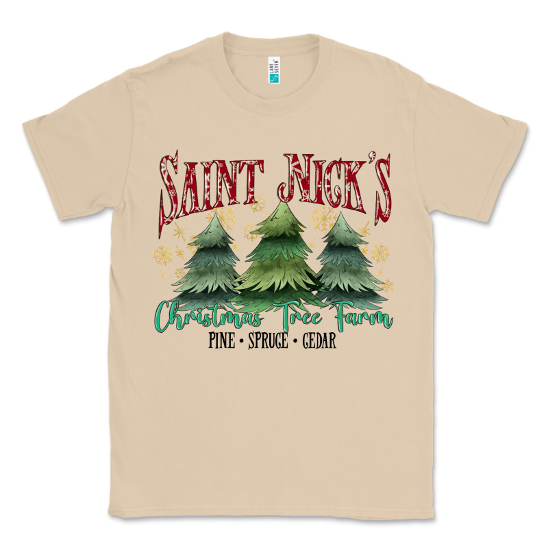 Saint Nick's Christmas Tree Farm Classic Tee by MaliasSmallBusiness | Teevron