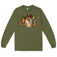 Army Green shiba inu christmas joy Long Sleeve Tee - RanaPortraitStore