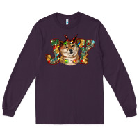 Plum shiba inu christmas joy Long Sleeve Tee - RanaPortraitStore