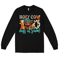 Holy Cow 100 Days Of School Long Sleeve Tee | Teevron