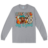 Heather Grey holy cow 100 days of school Long Sleeve Tee - Artiststas