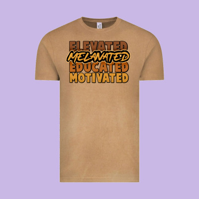 Elevated Melanated Educated Motivated Vintage Tee Designed By Nancycooperartshop
