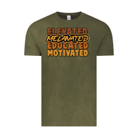 Vintage Olive elevated melanated educated motivated Vintage Tee - NancyCooperArtShop