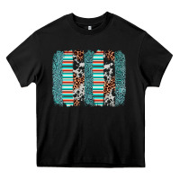 Black serape leopard cowhide  brushstroke Heavy Core Tee - AdoDesignShop