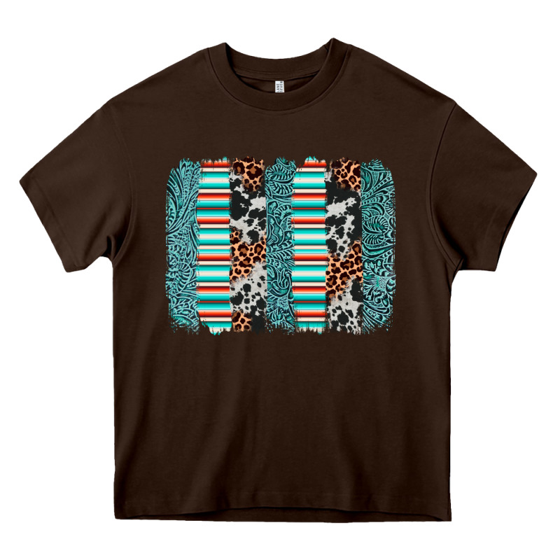 Serape Leopard Cowhide  Brushstroke Heavy Core Tee by AdoDesignShop | Teevron