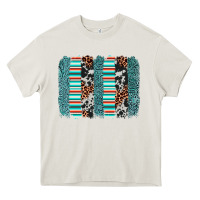Cream serape leopard cowhide  brushstroke Heavy Core Tee - AdoDesignShop