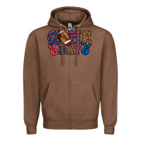Chestnut Game day red and blue Zipper Hoodie - HowdyJamesFarm