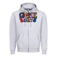 Heather Grey Game day red and blue Zipper Hoodie - HowdyJamesFarm