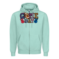 Seafoam Game day red and blue Zipper Hoodie - HowdyJamesFarm
