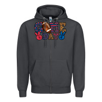 Smoke Game day red and blue Zipper Hoodie - HowdyJamesFarm