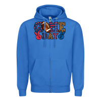 True Royal Game day red and blue Zipper Hoodie - HowdyJamesFarm