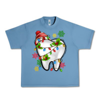 Pebble Blue Christmas Teeth Dentist Urban Heavy Tee - MaliasSmallBusiness