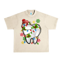 Sandshell Christmas Teeth Dentist Urban Heavy Tee - MaliasSmallBusiness