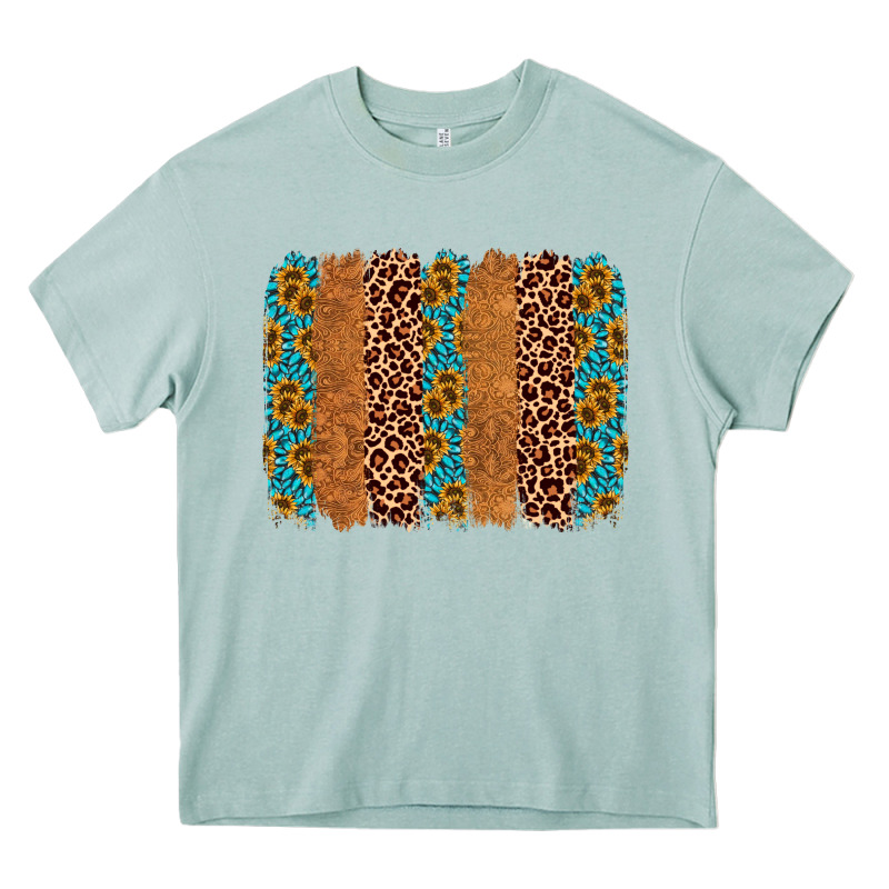 Leopard Gemstone Brushstroke Heavy Core Tee by AdoDesignShop | Teevron