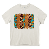 Cream leopard gemstone brushstroke Heavy Core Tee - AdoDesignShop