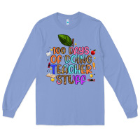 Colony Blue 100 days of doing teacher stuff Long Sleeve Tee - Artiststas