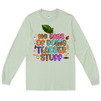 100 Days Of Doing Teacher Stuff Long Sleeve Tee | Teevron