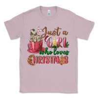 Lilac Pink Just a girl who loves Christmas Classic Tee - NancyCooperArtShop