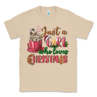 Mushroom Pink Just a girl who loves Christmas Classic Tee - NancyCooperArtShop