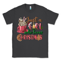Smoke Pink Just a girl who loves Christmas Classic Tee - NancyCooperArtShop