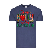 Vintage Denim in my holly jolly teacher era Vintage Tee - MaliasSmallBusiness