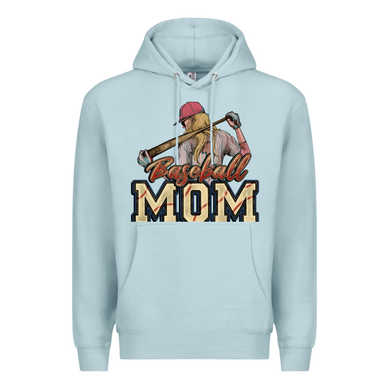 Baseball Mom Premium Hoodie by HowdyJamesFarm | Teevron